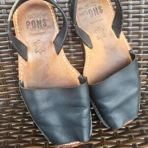 PONS Avarcas - black leather